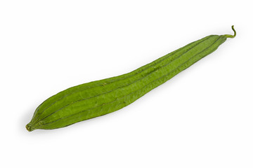 Angled gourd isolated on white background