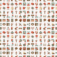 seamless retro flat communication pattern