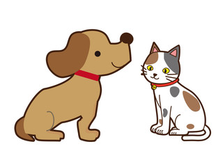 Obraz na płótnie Canvas 犬と猫