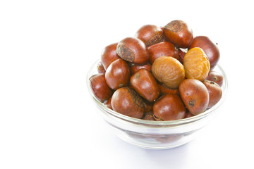 Chestnut in glass blow