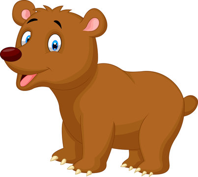 Cute brown bear cartoon