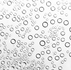 Water drop on black and white background (Process dark black and