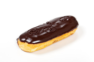 Homemade eclairs with cream