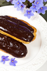 Chocolate eclairs