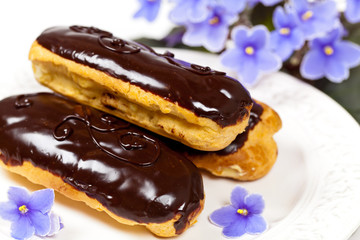 Chocolate eclairs
