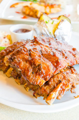 Bbq ribs steak