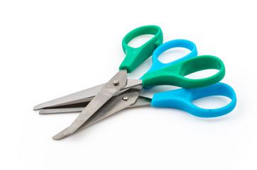 Scissors isolated white background