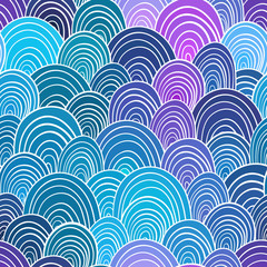 seamless pattern. Colorful mosaic backdrop. seamless wave hand-d - 62714216