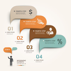 Modern business bubble speech template style. Vector illustratio