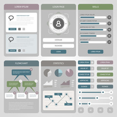 Flat Mobile UI Design