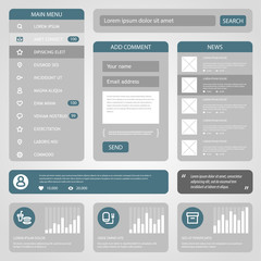 Naklejka premium Flat Mobile UI Design