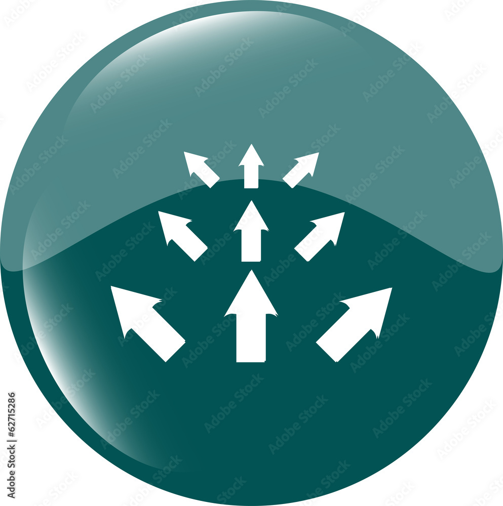 Poster arrow set. web icon button isolated on white