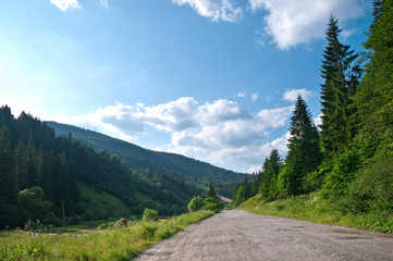 Road in the mountains.