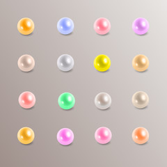 colorful rounded pearls variation eps10