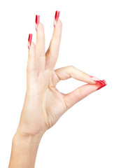 Acrylic nails manicure