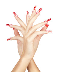 Acrylic nails manicure
