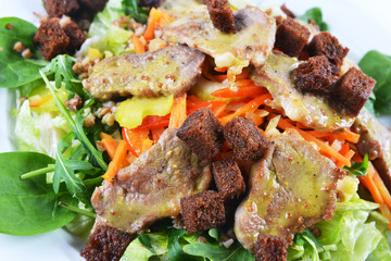 salad of marinated pork