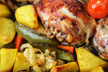 vegetables and chicken