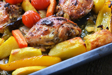 vegetables and chicken