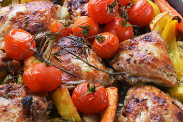 vegetables and chicken