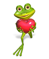 Frog with heart