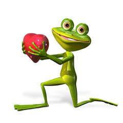 Frog with heart