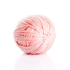 wool yarn ball isolated on white. ball of yarn for knitting