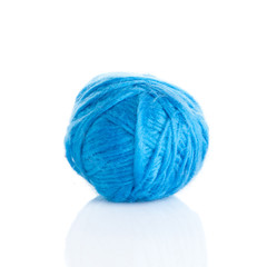wool yarn ball isolated on white. ball of yarn for knitting