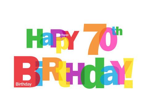 "HAPPY 70TH BIRTHDAY" CARD (seventy party celebration congrats)