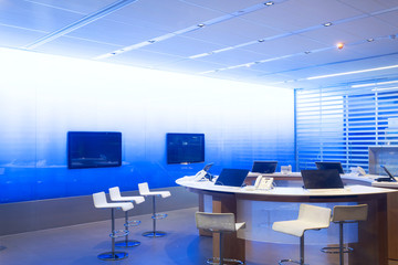 interior of modern meeting room
