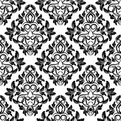 vector seamless backdrop. damask pattern. flower wallpaper