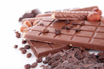 chocolate bar and nuts