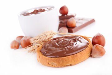 bread with chocolate spread