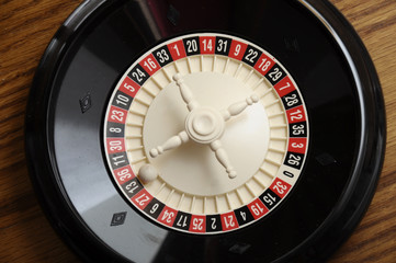 Casino roulette on the number thirteen black and odd