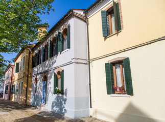 Fototapeta na wymiar Row of Homes in Burano