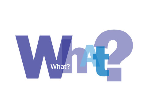 "WHAT?" Letter Collage (questions explanations help support how)