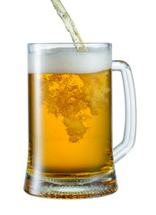 Beer mug isolated on white. With clipping path