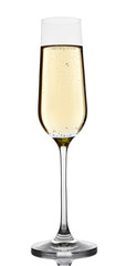 Glass of champagne, isolated on white