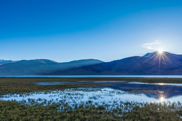 Sunrise at Tso Morir. Ladakh, India