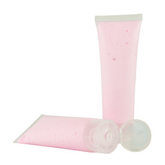 pink tube cosmetic cream
