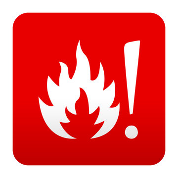 Etiqueta tipo app roja simbolo superficie caliente