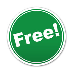 Etiqueta redonda texto Free!