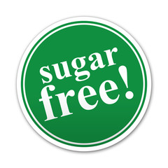 Pegatina redonda sugar free!