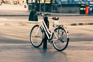 Fototapeta na wymiar Bike outdoors in a city