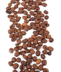 Coffee beans isolated on white