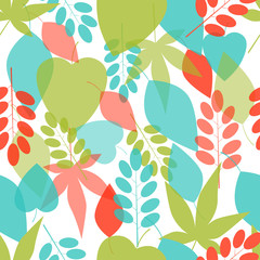 Seamless bright leaves pattern. - 62726293