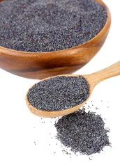 Poster Poppy seeds in bowl close-up © Africa Studio