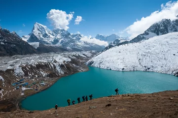 Papier Peint photo Lavable Népal Lac Gokyo et Himalaya, région de l& 39 Everest, Népal