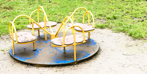 old playground after rain