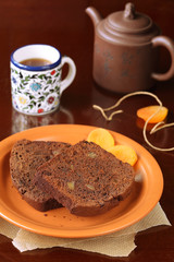 Two pieces of Chocolate Ginger Cake
